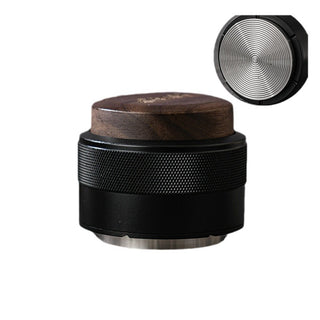 Yozcoffee Espresso Distribuidor Tamper 51/58mm Walnut Wood Puck Prep Black/Silver — imagen del producto
