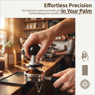 Prensador de espresso Yozcoffee de 58 mm en aluminio con diseño de impacto — vista alternativa