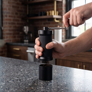 Yozcoffee Manual de aprendiz de café 40 Ajustes Acero Inoxidable Burr Negro/plata — vista alternativa