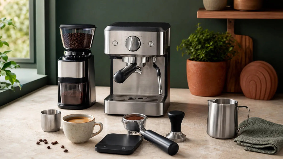 Kit inicial para cafetera espresso: qué necesitan los principiantes