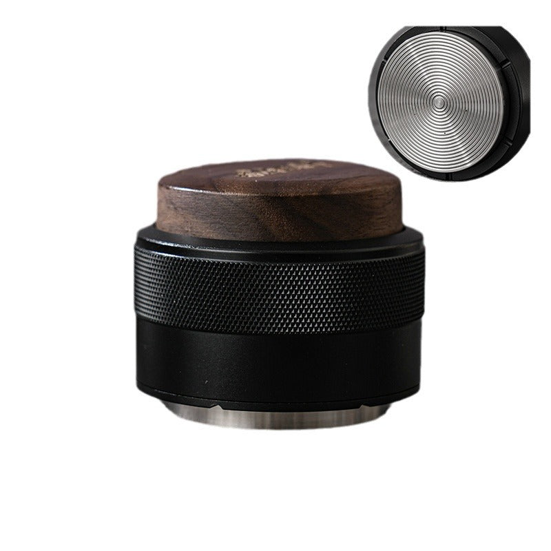 Yozcoffee Espresso Distribuidor Tamper 51/58mm Walnut Wood Puck Prep Black/Silver - imagen del producto