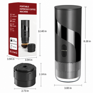 Yozcoffee Portable Espresso Maker 51mm 2-en-1 Terreno &amp; Cápsula Negro - miniatura 8