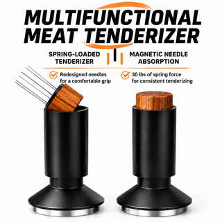 Yozcoffee Espresso Tamper WDT Distribuidor 53mm 2-en-1 de acero inoxidable negro — vista alternativa