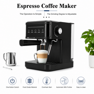 Cafetera espresso Yozcoffee de 20 bares con vaporizador y depósito de 1,8 l - miniatura 6