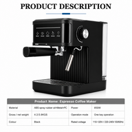 Cafetera espresso Yozcoffee de 20 bares con vaporizador y depósito de 1,8 l - miniatura 7