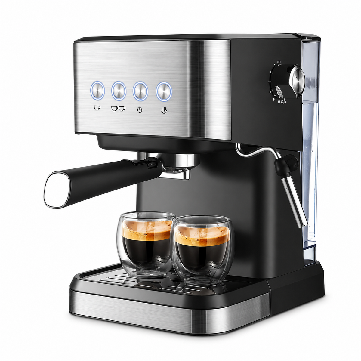 Máquina de café Yozcoffee Espresso 20 Bar 1,5L de acero inoxidable negro - imagen del producto