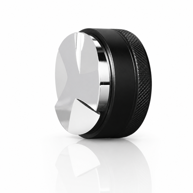 Yozcoffee Espresso Distribuidor Leveler 51/53/58mm Aleación de aluminio 3 hojas Negro - imagen del producto