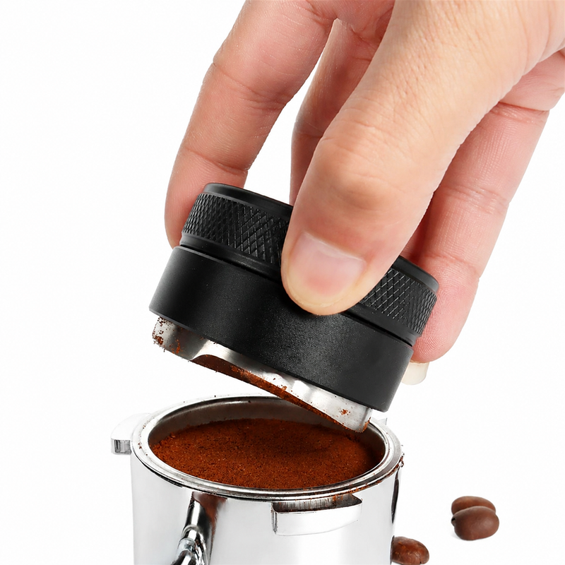 Yozcoffee Espresso Distribuidor Leveler 51/53/58mm Aleación de aluminio 3 hojas Negro - imagen del producto