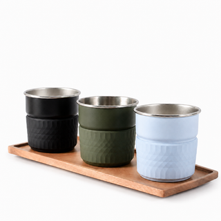 Taza térmica Yozcoffee de 300 ml con funda de silicona — imagen del producto
