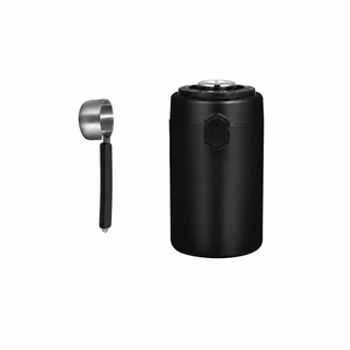 Yozcoffee Airtight Cafe Canister 600ml 304 de acero inoxidable Humidity Gauge Negro/Cream — imagen del producto