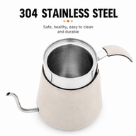 Yozcoffee Gooseneck Pour Over Kettle 600/700ml 304 de cuero de acero inoxidable - miniatura 2