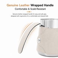 Yozcoffee Gooseneck Pour Over Kettle 600/700ml 304 de cuero de acero inoxidable - miniatura 5
