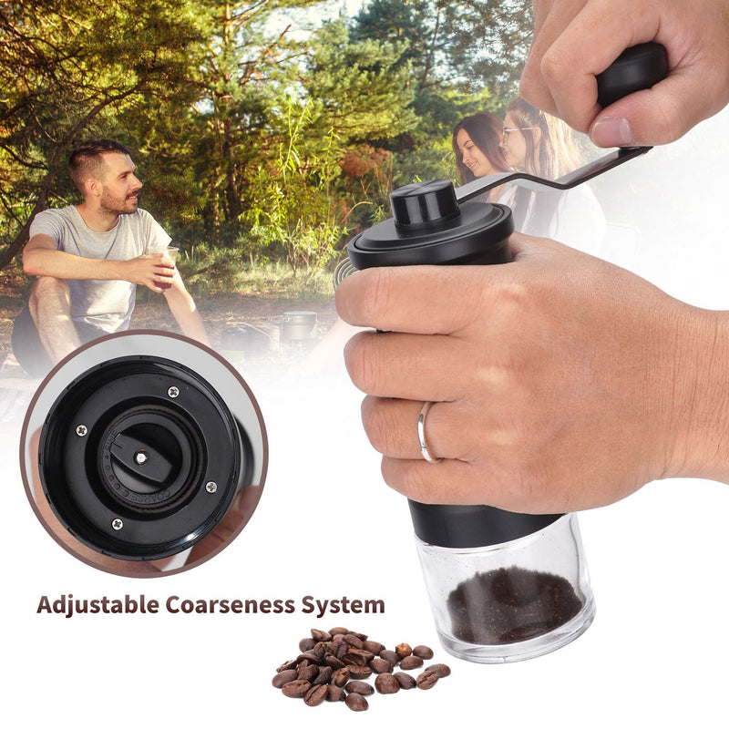 Yozcoffee Pour Over Coffee Set 9-Piece Burr Grinder Dripper Kit Negro - imagen del producto