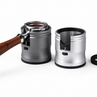 Yozcoffee Espresso Tamping Stand Aluminum Alloy Ajustable Portafilter Plata/Gray — vista alternativa