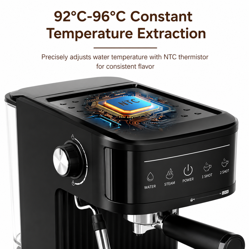 Máquina de café Yozcoffee Espresso 20 Bar de acero inoxidable - imagen del producto