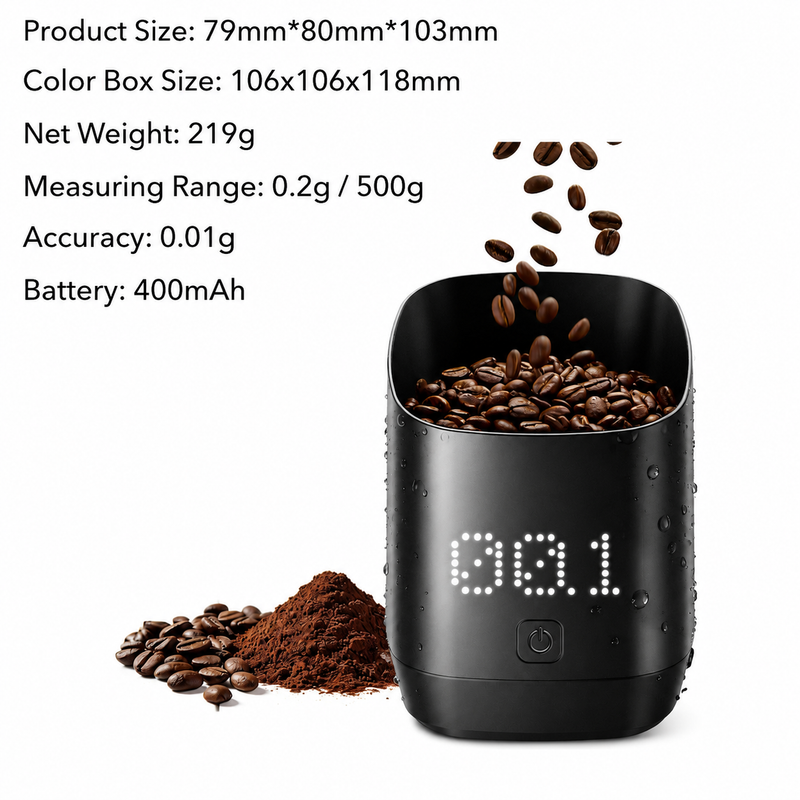 Yozcoffee Recargable Copa de Pesado de Cafetera, 0.01g Precisión - imagen del producto