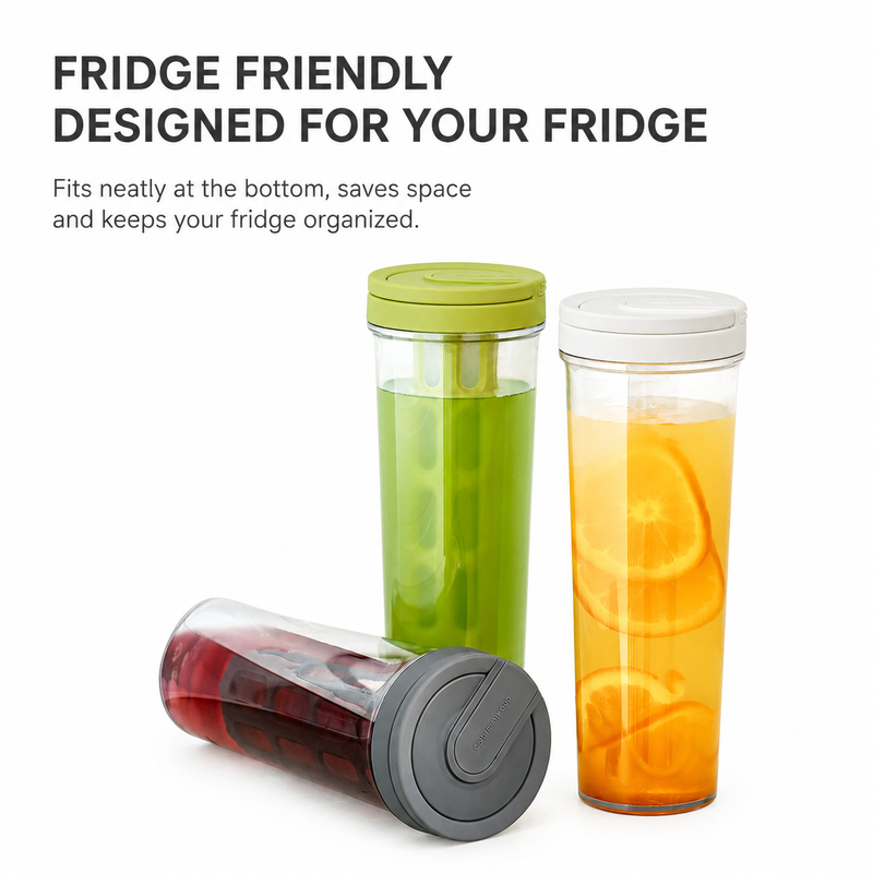 Yozcoffee Cold Brew Infuser Bottle 600ml BPA-Free Filtro blanco / gris / verde - imagen del producto