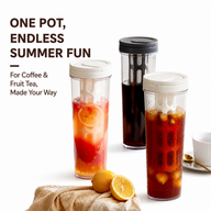 Yozcoffee Cold Brew Infuser Bottle 600ml BPA-Free Filtro blanco / gris / verde - miniatura 5
