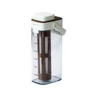 Jarra Yozcoffee para cold brew de 1000 ml con filtro sin BPA, albaricoque/blanco - miniatura 1