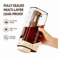 Jarra Yozcoffee para cold brew de 1000 ml con filtro sin BPA, albaricoque/blanco - miniatura 6