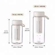 Botella infusora Yozcoffee para cold brew y té, vidrio, 450/600 ml - miniatura 4