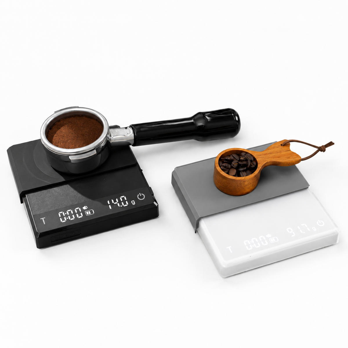 Escala de café Yozcoffee con Timer 2kg Digital Recargable Negro / Blanco - imagen del producto
