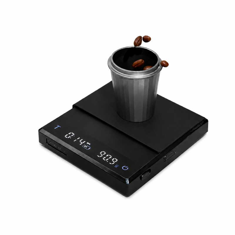 Escala de café Yozcoffee con Timer 2kg Digital Recargable Negro / Blanco - imagen del producto