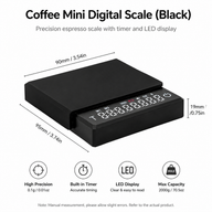 Escala de café Yozcoffee con Timer 2kg Digital Recargable Negro / Blanco - miniatura 4