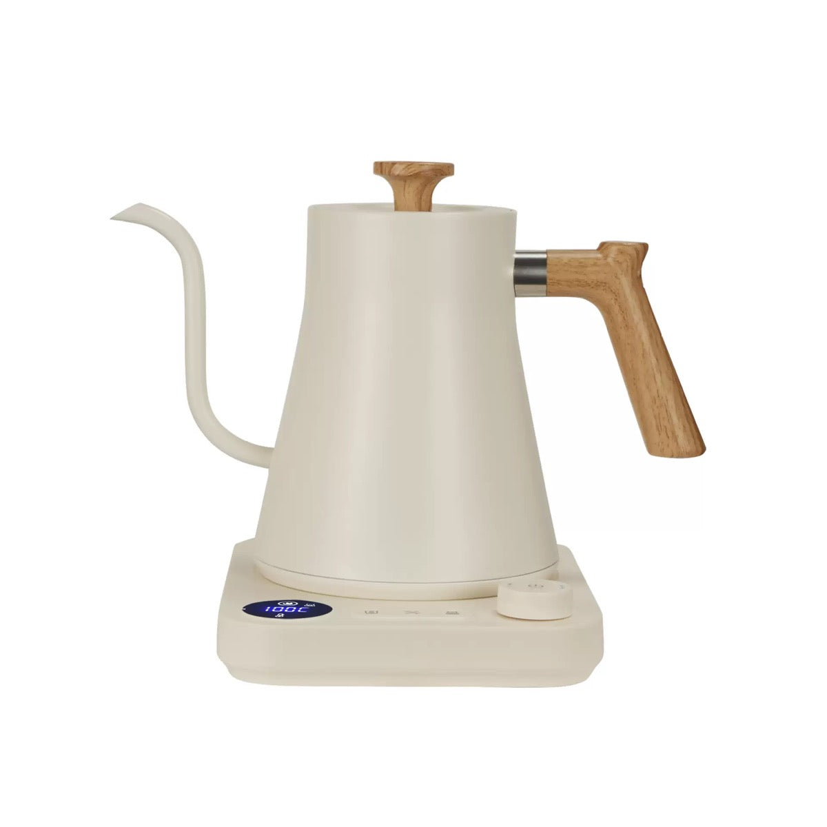 Yozcoffee Electric Gooseneck Kettle 0.9L 304 Control de temperatura de acero inoxidable negro / blanco - imagen del producto