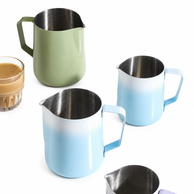 Yozcoffee Latte Art Milk Pitcher 350/600ml 304 de acero inoxidable - imagen del producto