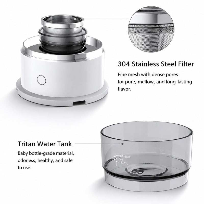 Cafetera pour-over portátil Yozcoffee de acero inoxidable 304 y Tritan - imagen del producto