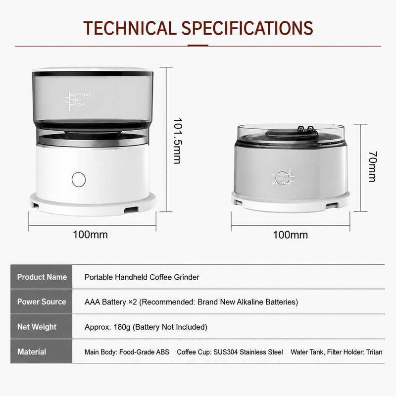 Cafetera pour-over portátil Yozcoffee de acero inoxidable 304 y Tritan - imagen del producto