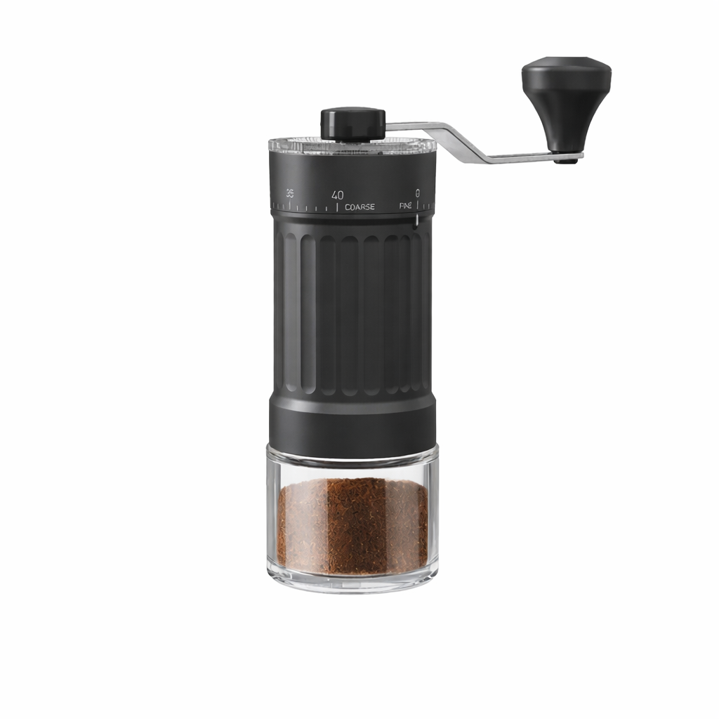 Molinillo manual Yozcoffee con 40 ajustes, muelas cerámicas y recipiente de vidrio - imagen del producto