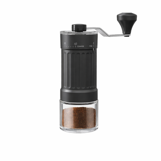Molinillo manual Yozcoffee con 40 ajustes, muelas cerámicas y recipiente de vidrio — imagen del producto