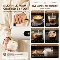 Yozcoffee 5-in-1 Automatic Milk Frother – Hot & Cold Foam for Latte & Cappuccino - miniatura 5
