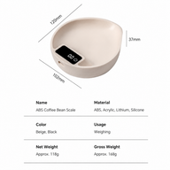 Yozcoffee Café Bean Scale Scoop Mini herramienta de dosificación digital Beige/Black - miniatura 6