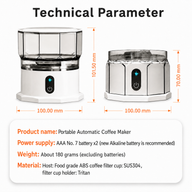 Yozcoffee portable cafetera automatico 160ml Mini Drip Brewer - miniatura 5