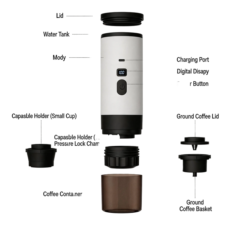 Yozcoffee Portable Espresso Maker Brew Capsules o café en cualquier lugar - imagen del producto