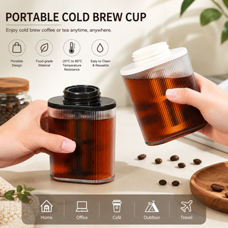 Yozcoffee Portable Cold Brew Cup 300ml con filtro incorporado — vista alternativa