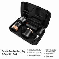 Set pour-over portátil Yozcoffee de 6 piezas con molinillo manual y estuche - miniatura 5