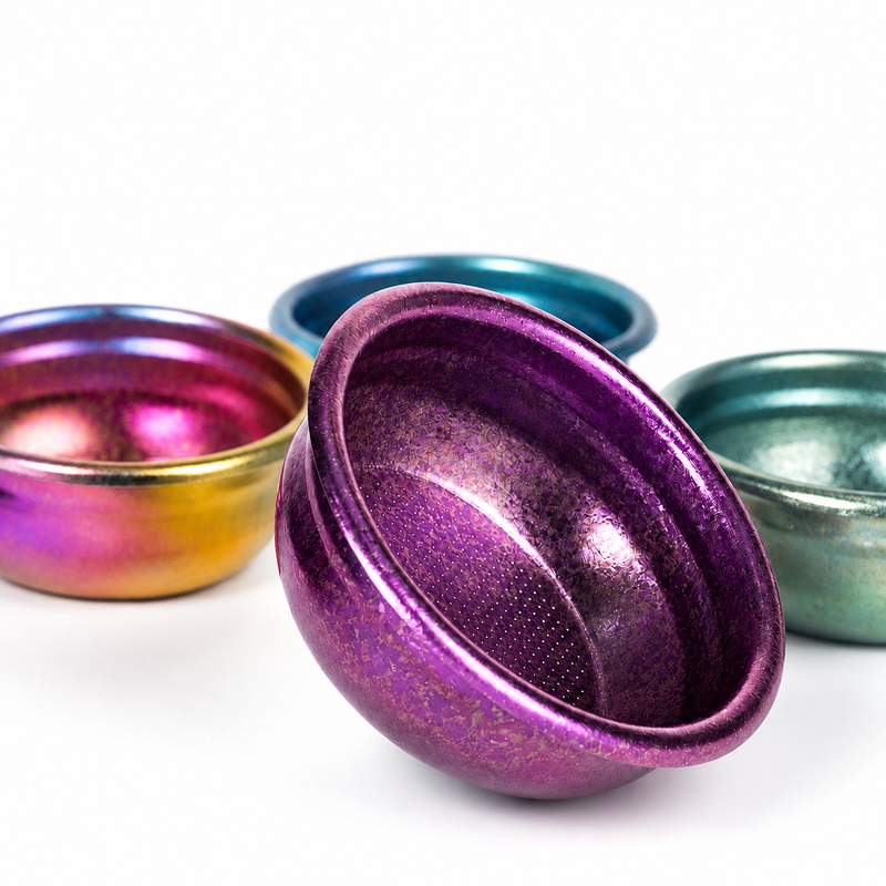 Yozcoffee Espresso Copa de Dosificación Pure Titanium Powder Bowl Iridescent - imagen del producto