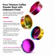 Yozcoffee Espresso Copa de Dosificación Pure Titanium Powder Bowl Iridescent - miniatura 6
