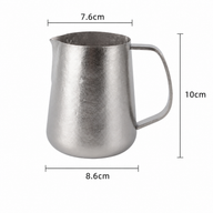 Jarra Yozcoffee para latte art de titanio puro, 420 ml, pico fino, azul/rosa/plata - miniatura 5