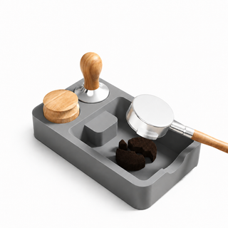 Yozcoffee Espresso Tamping Mat Silicone Tamper Stand Coffee Bar Negro/Gray — imagen del producto
