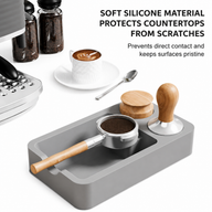 Yozcoffee Espresso Tamping Mat Silicone Tamper Stand Coffee Bar Negro/Gray - miniatura 6