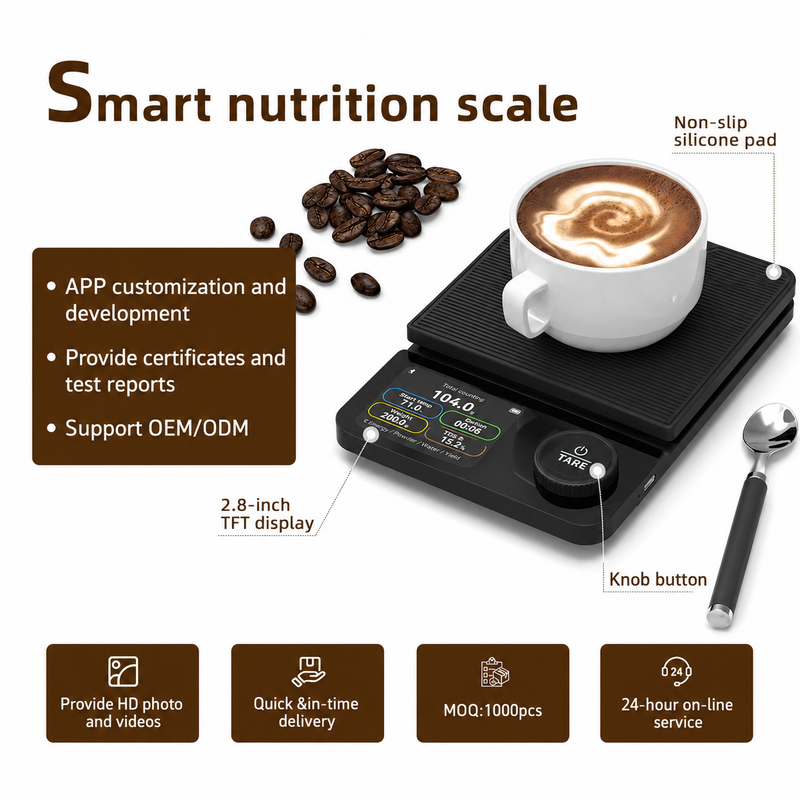 Escala de café Bluetooth inteligente Yozcoffee, 5kg / 0.1g Precisión - imagen del producto