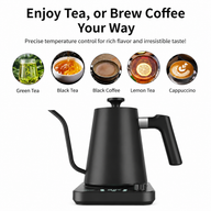 Hervidor eléctrico inteligente Yozcoffee de cuello de cisne, 0,9 l, control de ±1 °C - miniatura 6