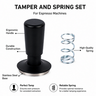 Yozcoffee Spring cargado Espresso Tamper 49/51/58mm Acero inoxidable - miniatura 3