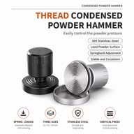 Espresso Tamper 51/53/58mm Soporte de acero inoxidable negro/plata / verde - miniatura 4