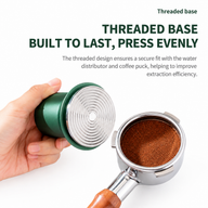 Espresso Tamper 51/53/58mm Soporte de acero inoxidable negro/plata / verde - miniatura 5